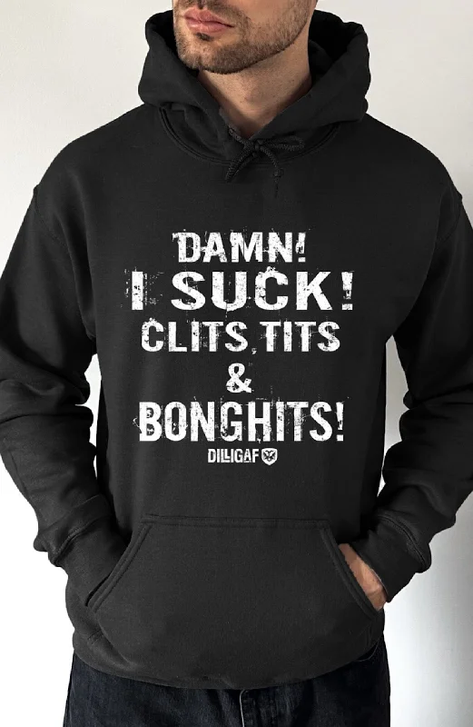 slate graphic hoodie -Damn! I Suck! Pullover Hoodie