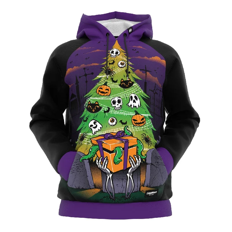 hoodie for minimalist wardrobe -Halloween Is My Xmas Hoodie