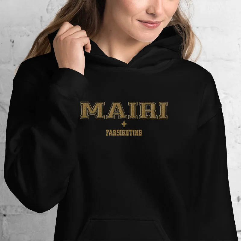 hoodie with loose sleeves -Liam Mairi Embroidered Hoodie