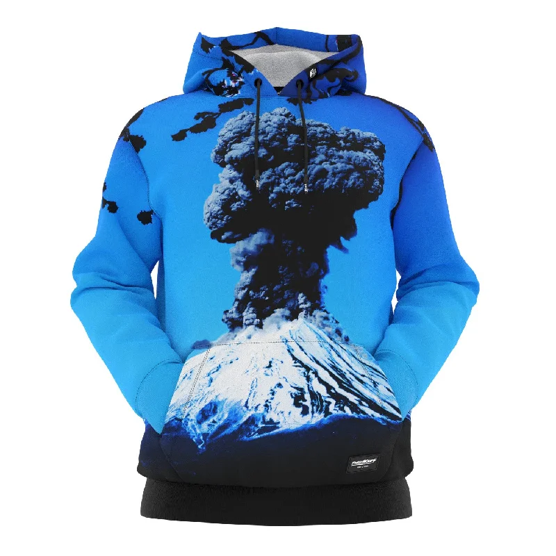 hoodie with side slits -Chaotic Scenery Hoodie