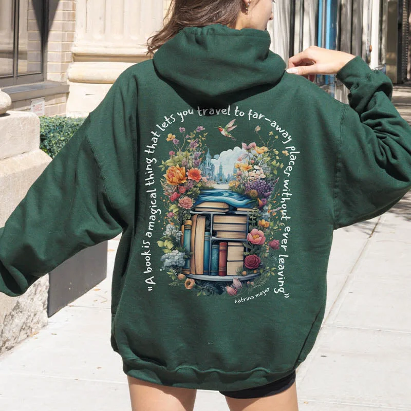 hoodie with camo print -Magic Book Booklovers Hoodie