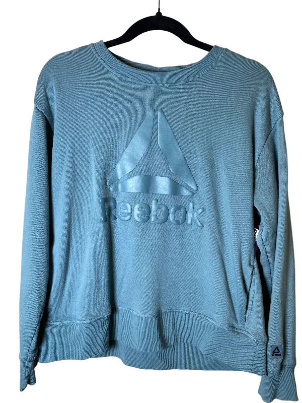 light grey sweatshirts -Sweatshirt Crewneck By Reebok In Teal, Size: M