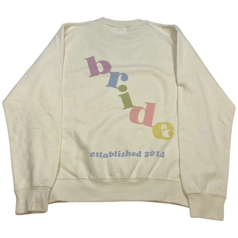 sweatshirts with slogans -Sweatshirt Crewneck By Just Hoods In Cream, Size: M