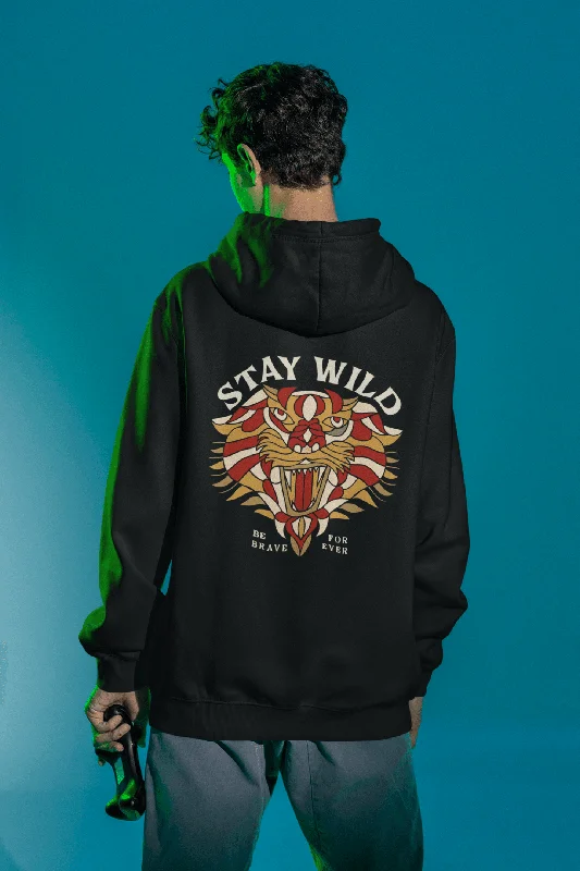 maroon fleece hoodie -Stay Wild Men's Hoodie