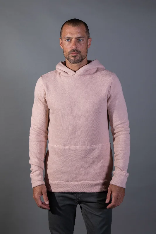 hoodie for trendy style -Men's French Terry Pullover Hoodie