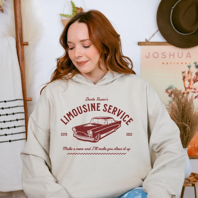 hoodie for lounge wear -Limousine Service by Dante Russo Hoodie