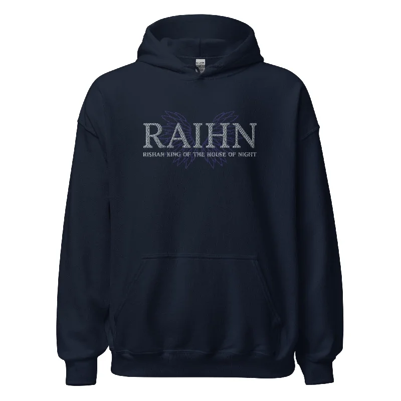 hoodie for relaxed style -Raihn Rishan King of the House of Night Embroidered Hoodie