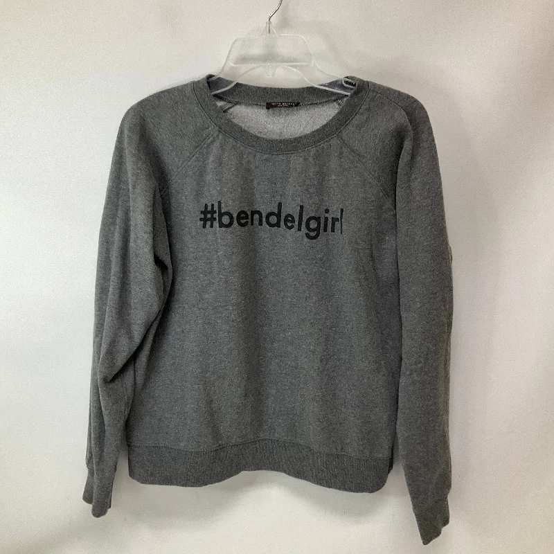 taupe graphic sweatshirts -Sweatshirt Crewneck By Henri Bendel In Grey, Size: S