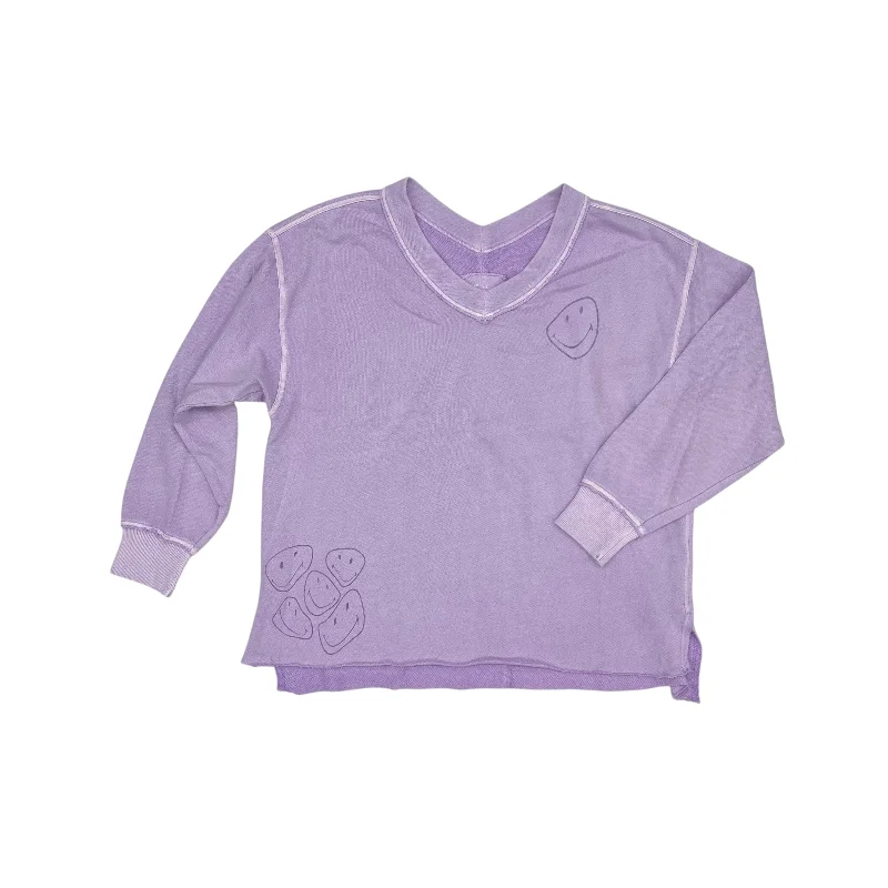 sweatshirts with split back -Sweatshirt Crewneck By Aerie In Purple, Size:S