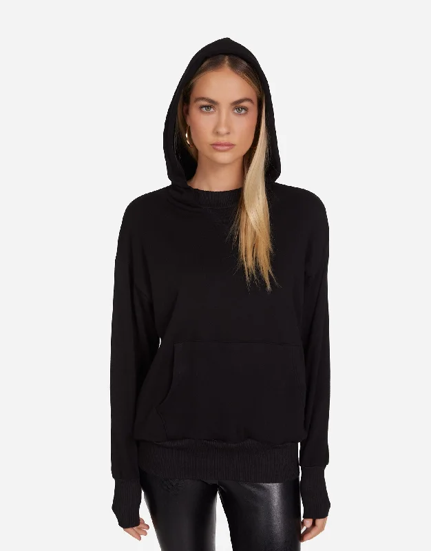 hoodie for chic layering -Fleming Black