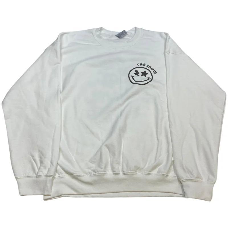 sweatshirts for spring -Sweatshirt Crewneck By Girl Tribe Co In White, Size: L