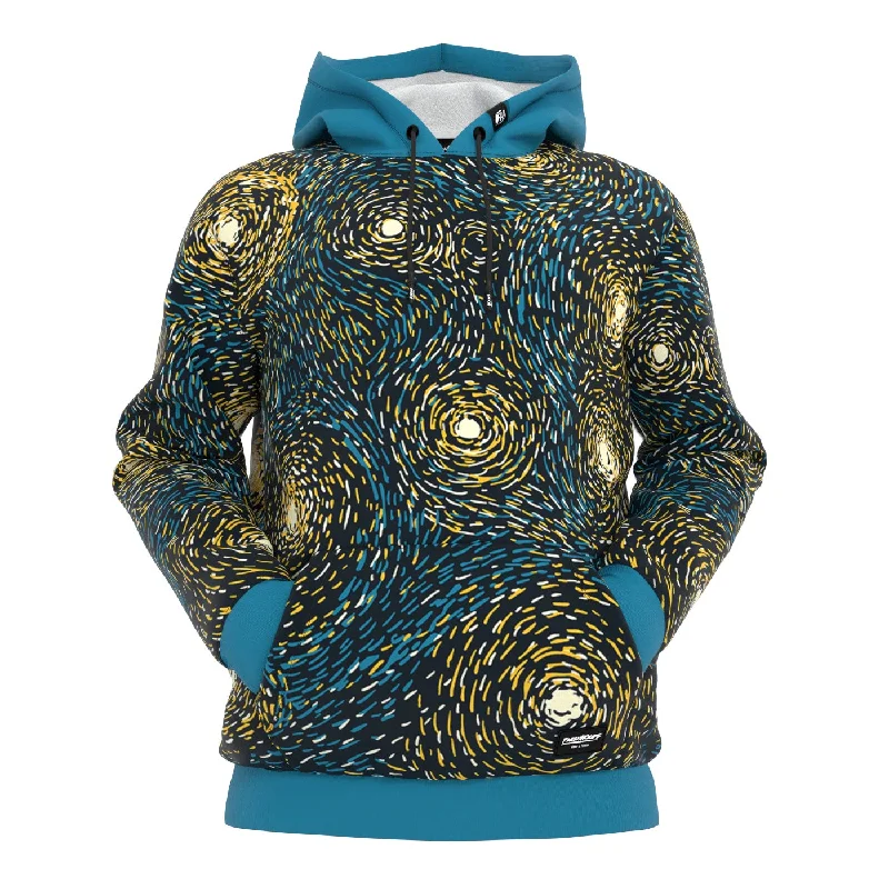 hoodie for warm climates -Travelin Blue Box Hoodie