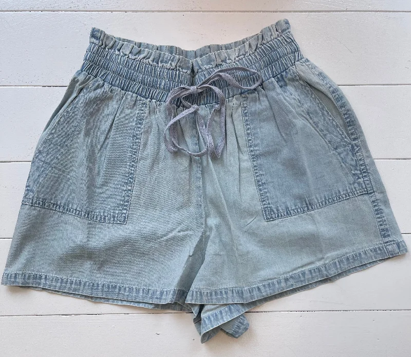 beige athletic shorts breathable -DENIM SHORT