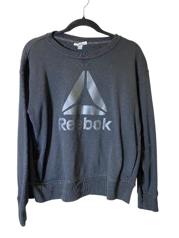 sweatshirts with deep pockets -Sweatshirt Crewneck By Reebok In Black, Size: M