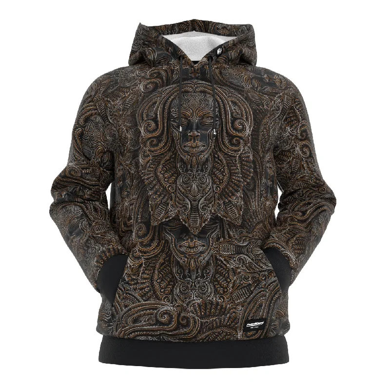 hoodie with split hem -Ancient Totem Hoodie