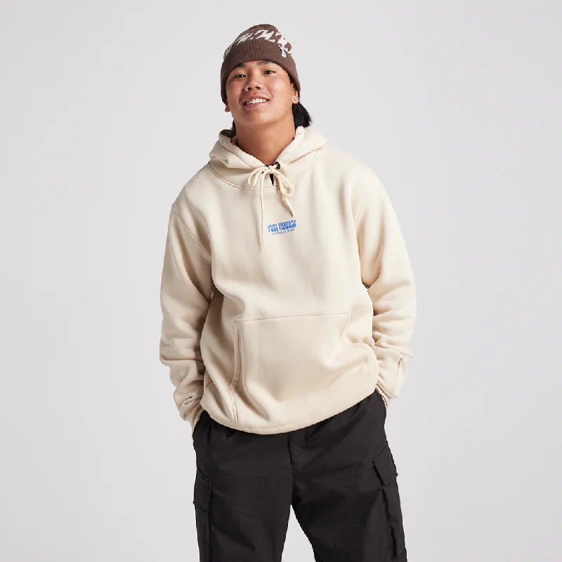 hoodie with ribbed front -YUKI THREADS NATURAL HIGH HOODIE STONE