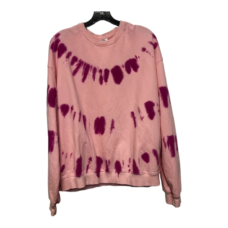 sweatshirts with camo print -Sweatshirt Crewneck By Le Lis In Pink, Size: L