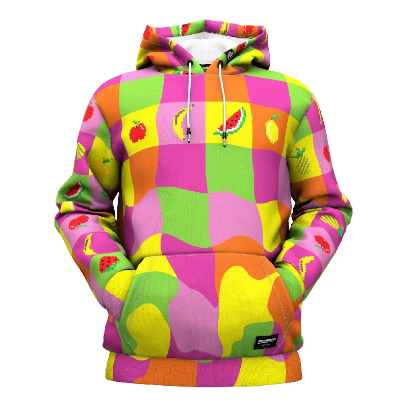 hoodie for relaxed fit -Pixel Picnic Hoodie