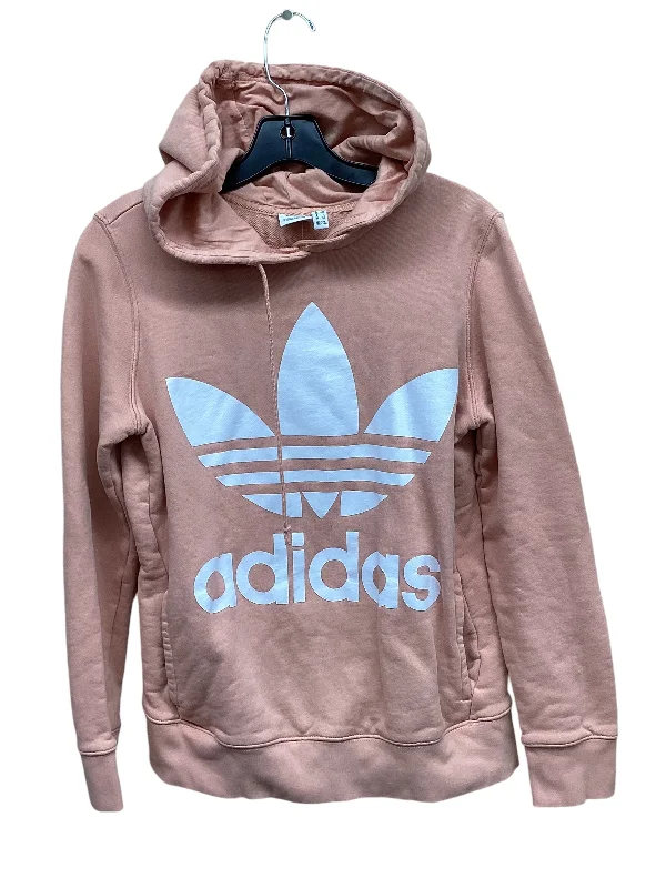 sweatshirts for minimalist chic -Athletic Sweatshirt Hoodie By Adidas In Pink, Size: S