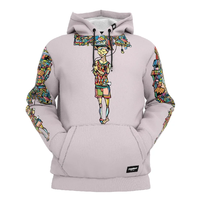 hoodie with bold print -Rainboy Pastel Hoodie