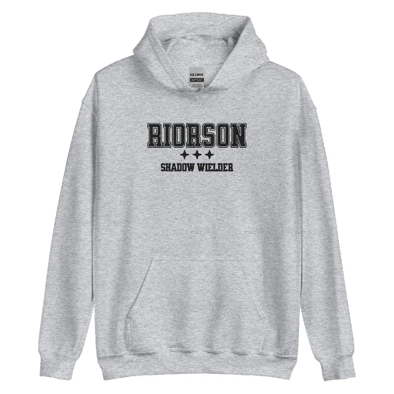 hoodie with textured fabric -Xaden Riorson Shadow Wielder Embroidered Hoodie