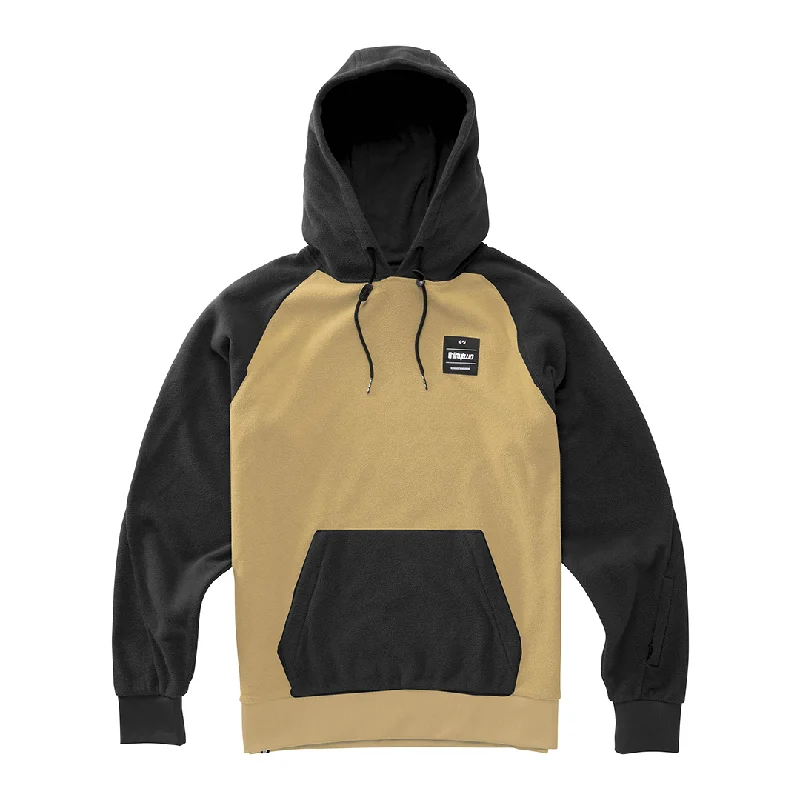 hoodie with deep neck -THIRTYTWO 2024 REST STOP HOODIE BLACK/TAN