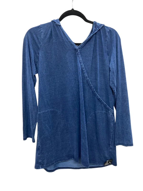 sweatshirts for warm climates -Sweatshirt Hoodie By Pure Jill In Blue, Size: S