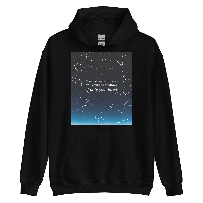 hoodie with flared hem -You Could Rattle The Stars Hoodie