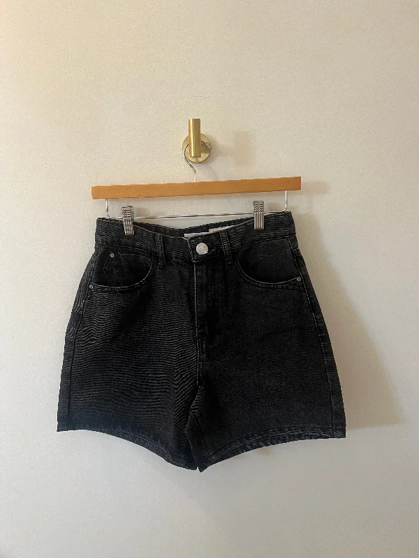 white denim shorts classic -Charcoal Shorts