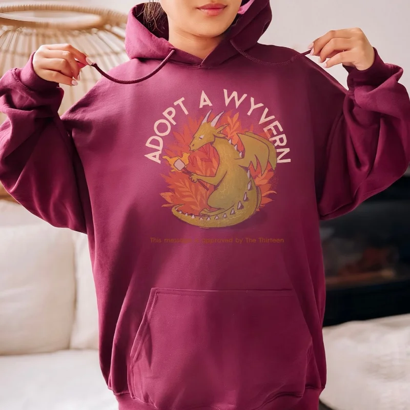 hoodie for relaxed days -Adopt A Wyvern Manon Blackbeak Hoodie