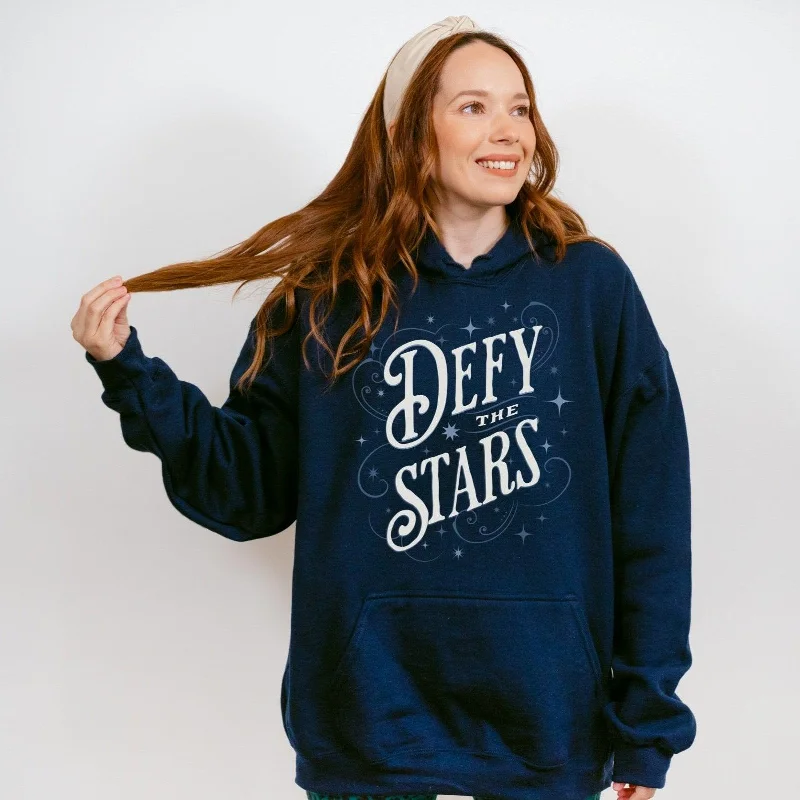 hoodie for winter fashion -Defy The Stars Hoodie