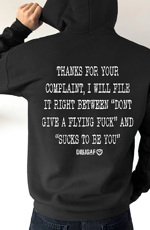 hoodie for cozy fashion -Thanks for the complaint Pullover Hoodie