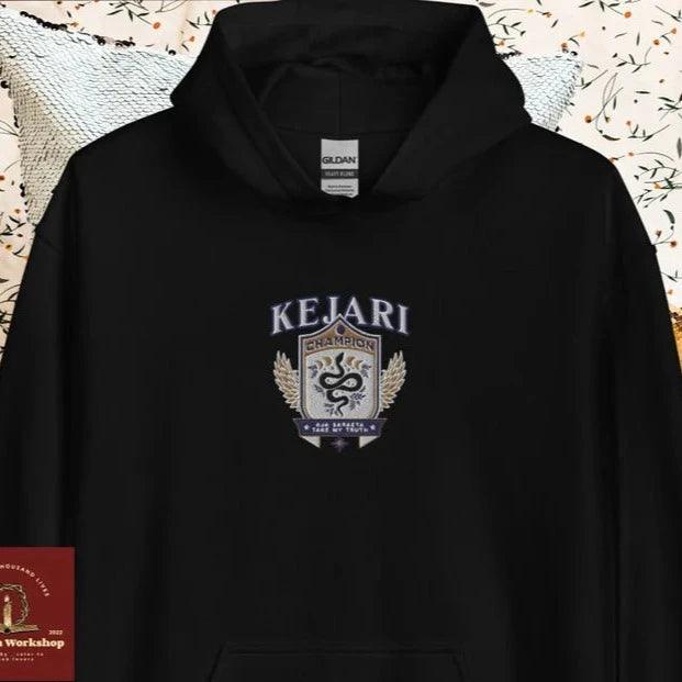 hoodie for casual outings -Kejari Embroidered Hoodie