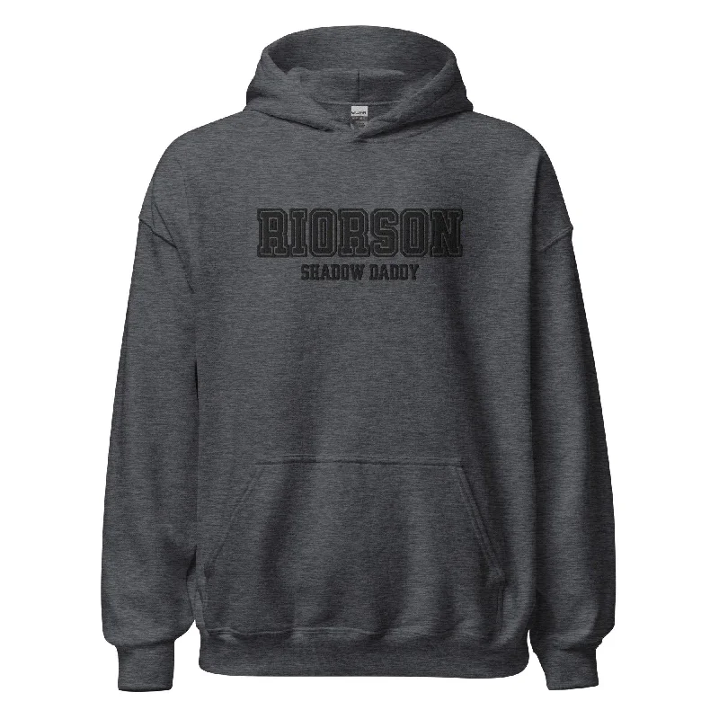 hoodie with loose hem -Xaden Riorson Shadow Daddy Embroidered Hoodie