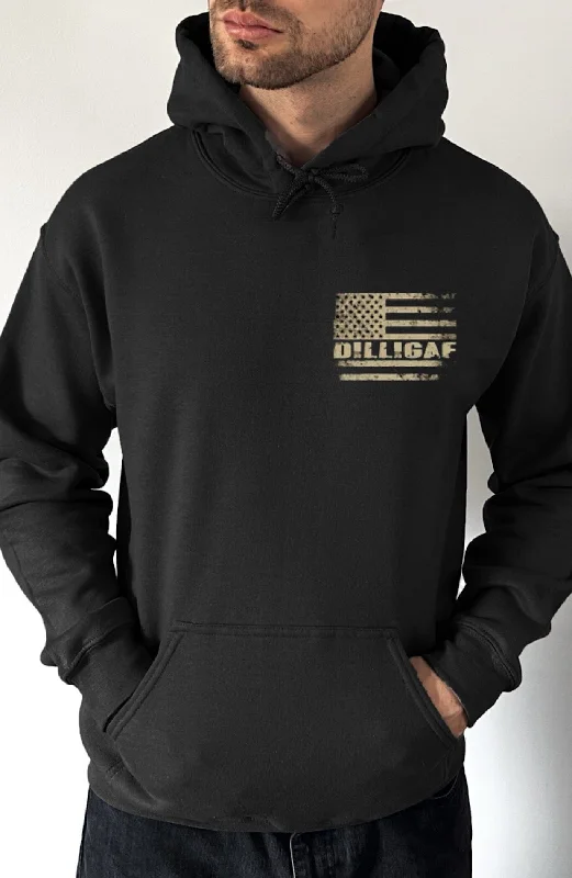 maroon cotton hoodie -Simple Duty Honor Dilligaf Pullover Hoodie