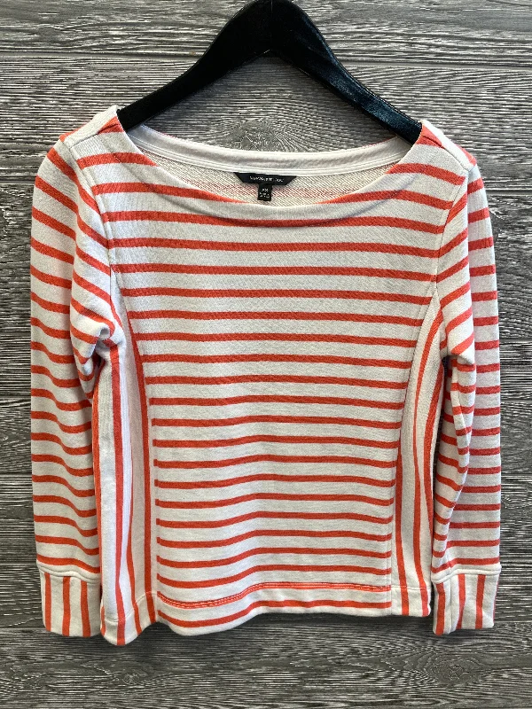 sweatshirts for cozy wear -Sweatshirt Crewneck By Banana Republic In Striped, Size: Xs