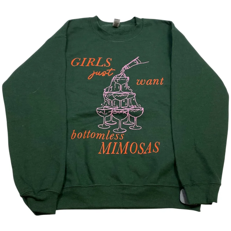 sweatshirts for casual days -Sweatshirt Crewneck By Gildan In Green, Size: S