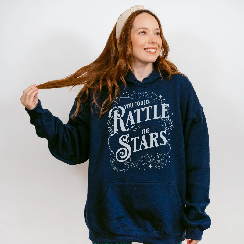 hoodie with flared neck -Rattle The Stars Hoodie