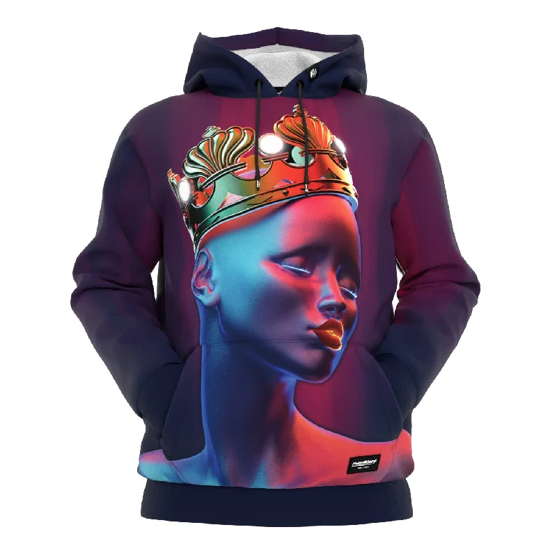 hoodie with side zipper -Crowned Legacy Hoodie