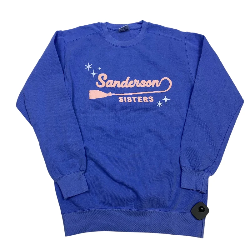 cobalt graphic sweatshirts -Sweatshirt Crewneck By Comfort Colors In Blue, Size: S