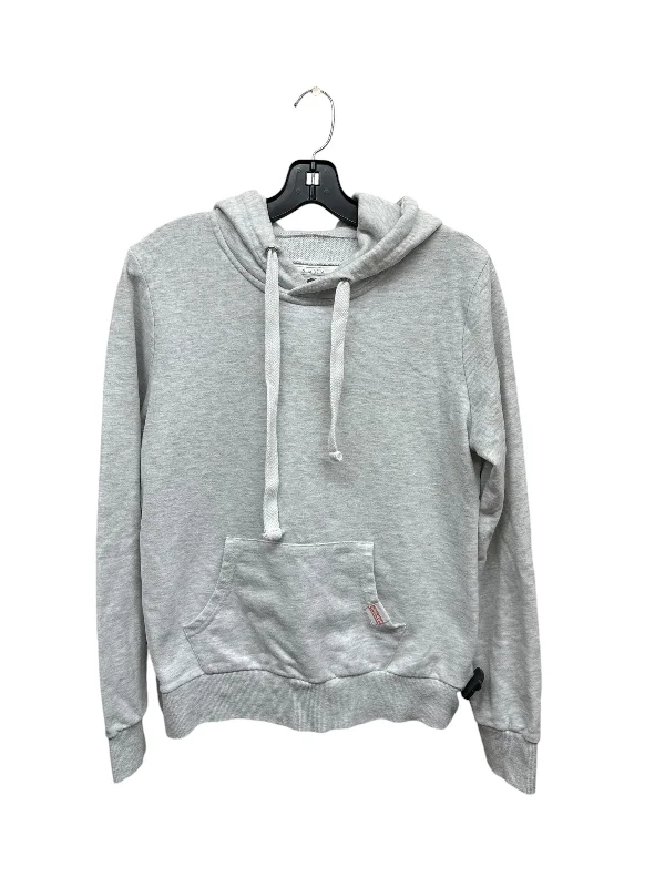 sweatshirts with drop shoulders -Sweatshirt Hoodie By Reflex In Grey, Size: L