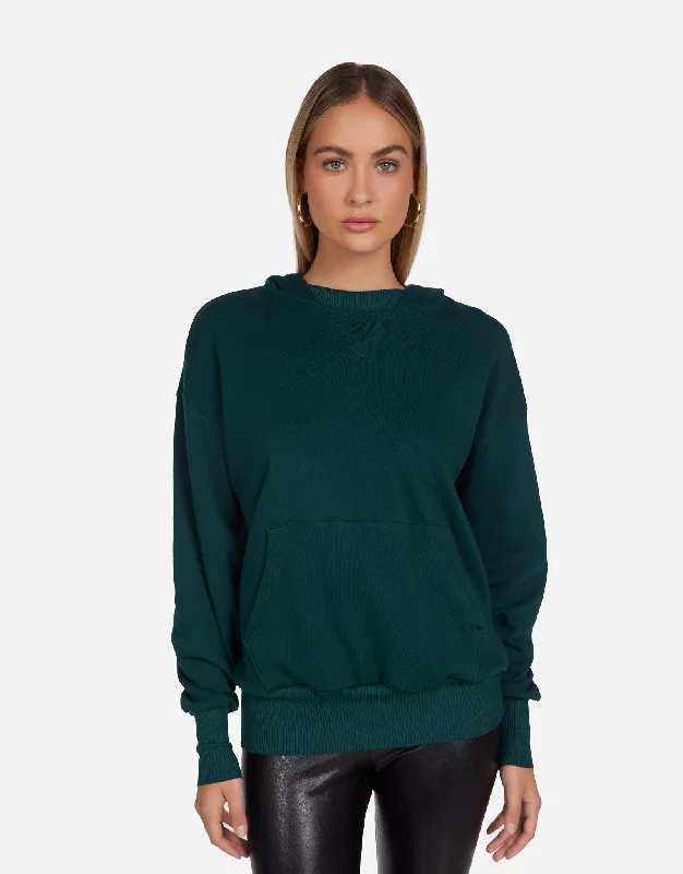 hoodie for cozy comfort -Fleming Evergreen