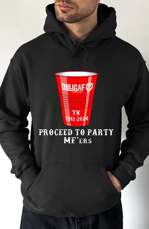 hoodie with zipper -Proceed To Party Pullover Hoodie