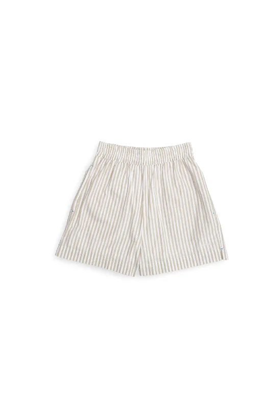 athletic running shorts unisex -Relaxed Striped Shorts