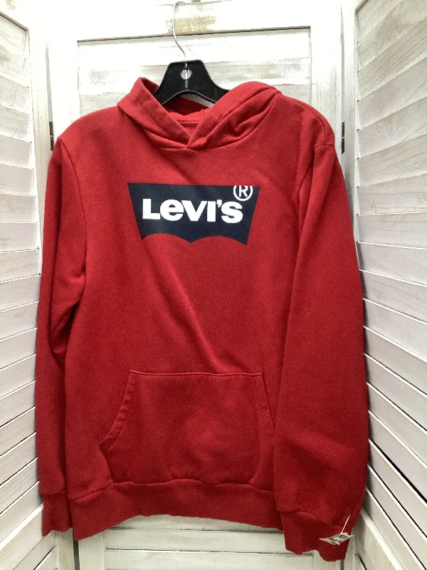 aqua blue sweatshirts -Sweatshirt Hoodie By Levis In Red, Size: Xl