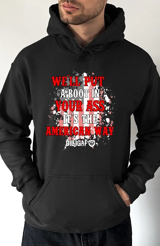 custom hoodie printing -Boot In The Ass Pullover Hoodie