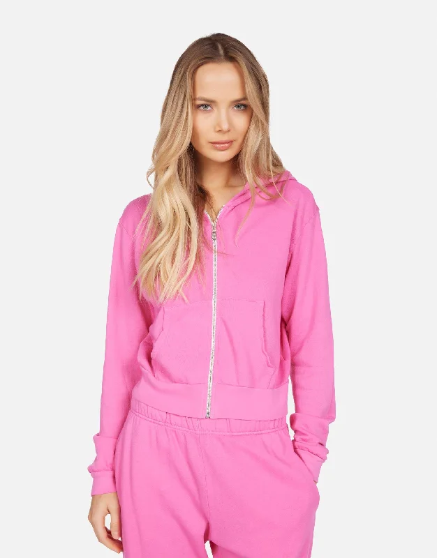 hoodie for casual vibes -Bowman Bright Pink