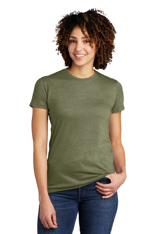 custom logo t-shirts business -Allmade Womens Short Sleeve Crewneck T-Shirt - Olive You Green