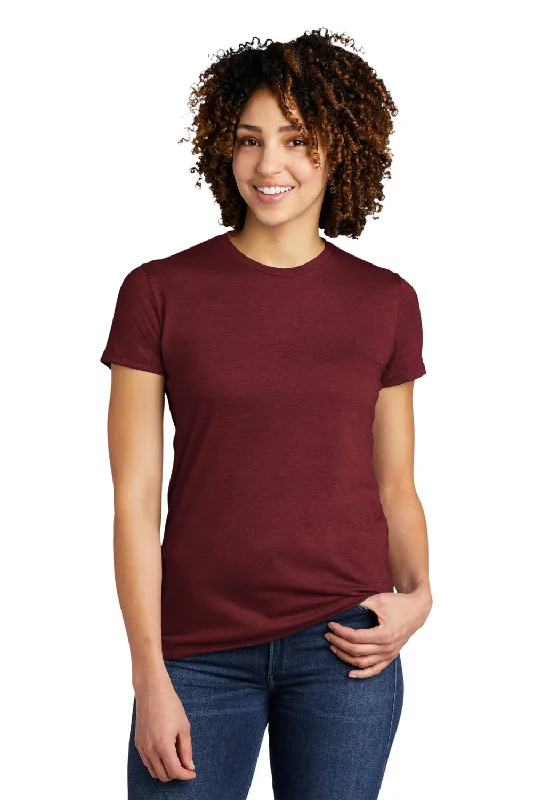 purple slim fit t-shirts sharp -Allmade Womens Short Sleeve Crewneck T-Shirt - Vino Red