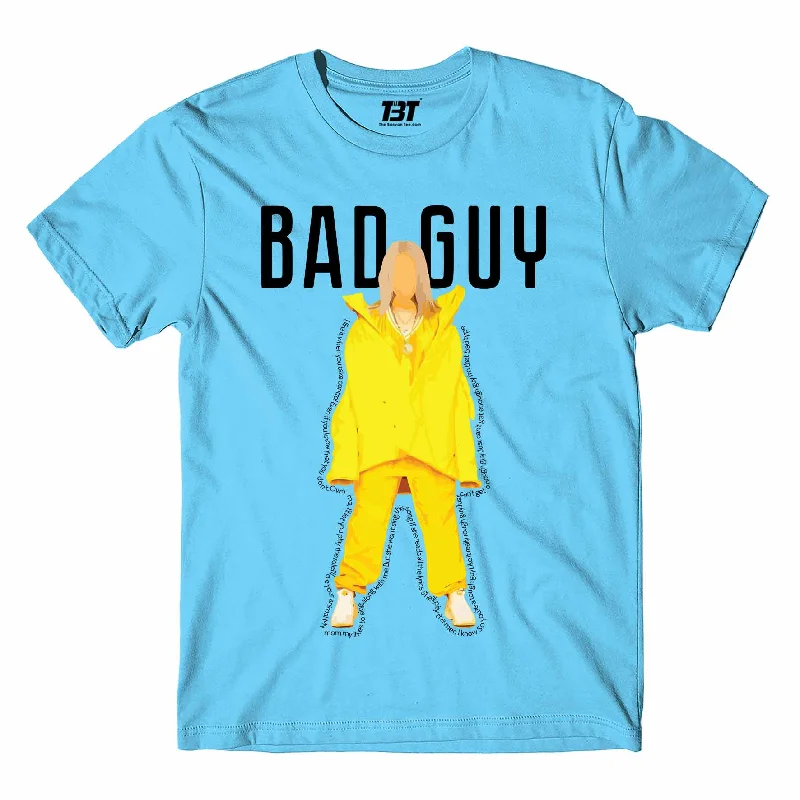 neon yellow t-shirts vivid -Billie Eilish T shirt - Bad Guy